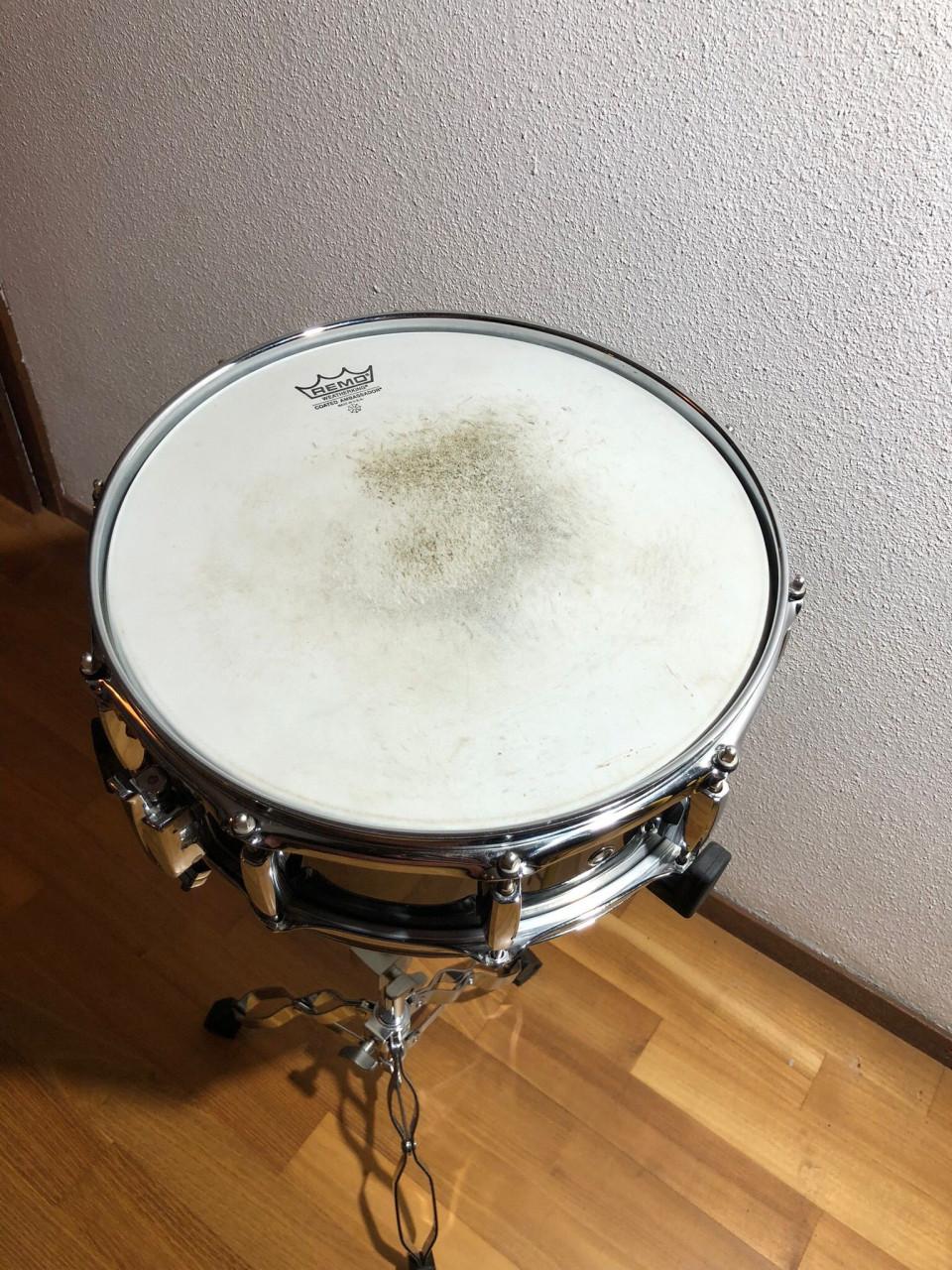 Pearle snare, Zildjian crash en Sabian China 18"