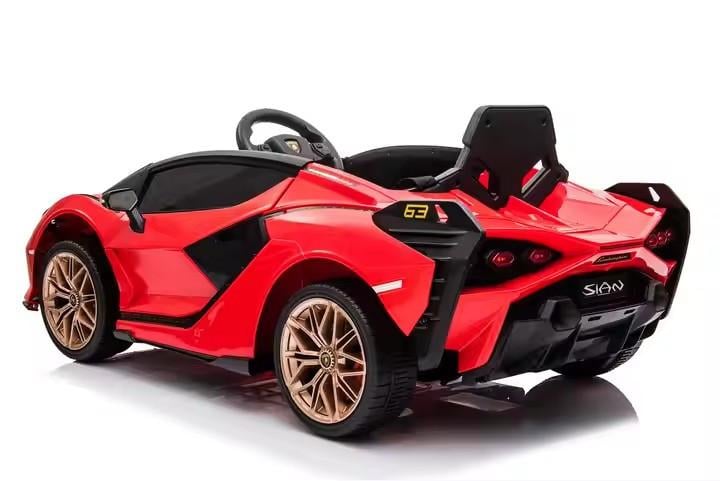 Elektrische Kinderauto 12V – Lamborghini Sian | Rood