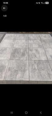 8 MBI Steenmeesters trippel T betontegels grijs 60x60x4 cm