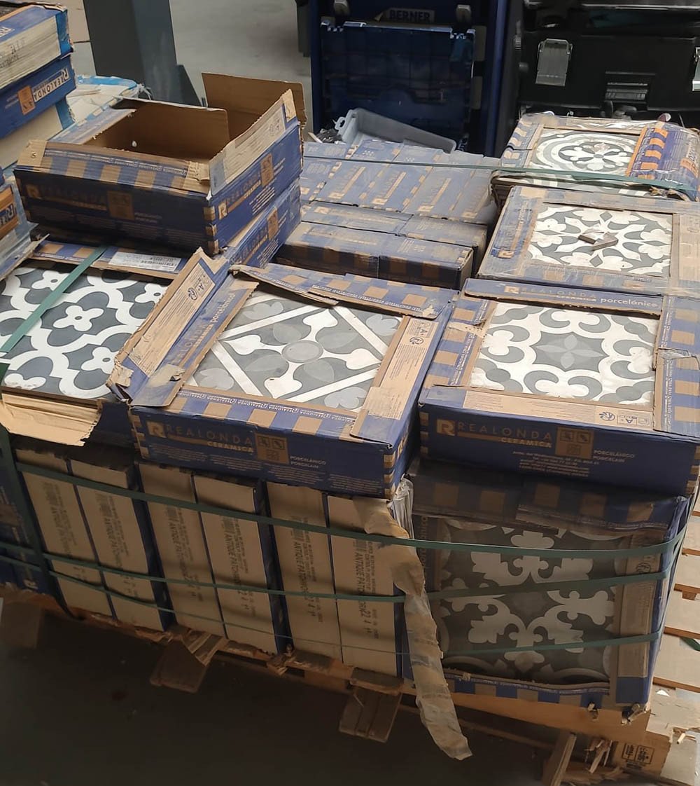 3030-264 ca 43m² vintage-look tegels Patchwork, 33x33 cm van €59,95/m² voor
