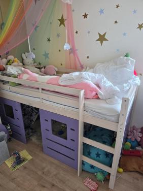 Bed halve hoogslaper