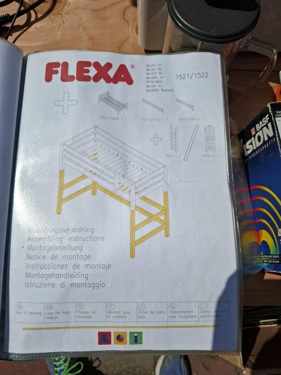 Flexa Hoogslaper met bureaublad (naturel grenen)