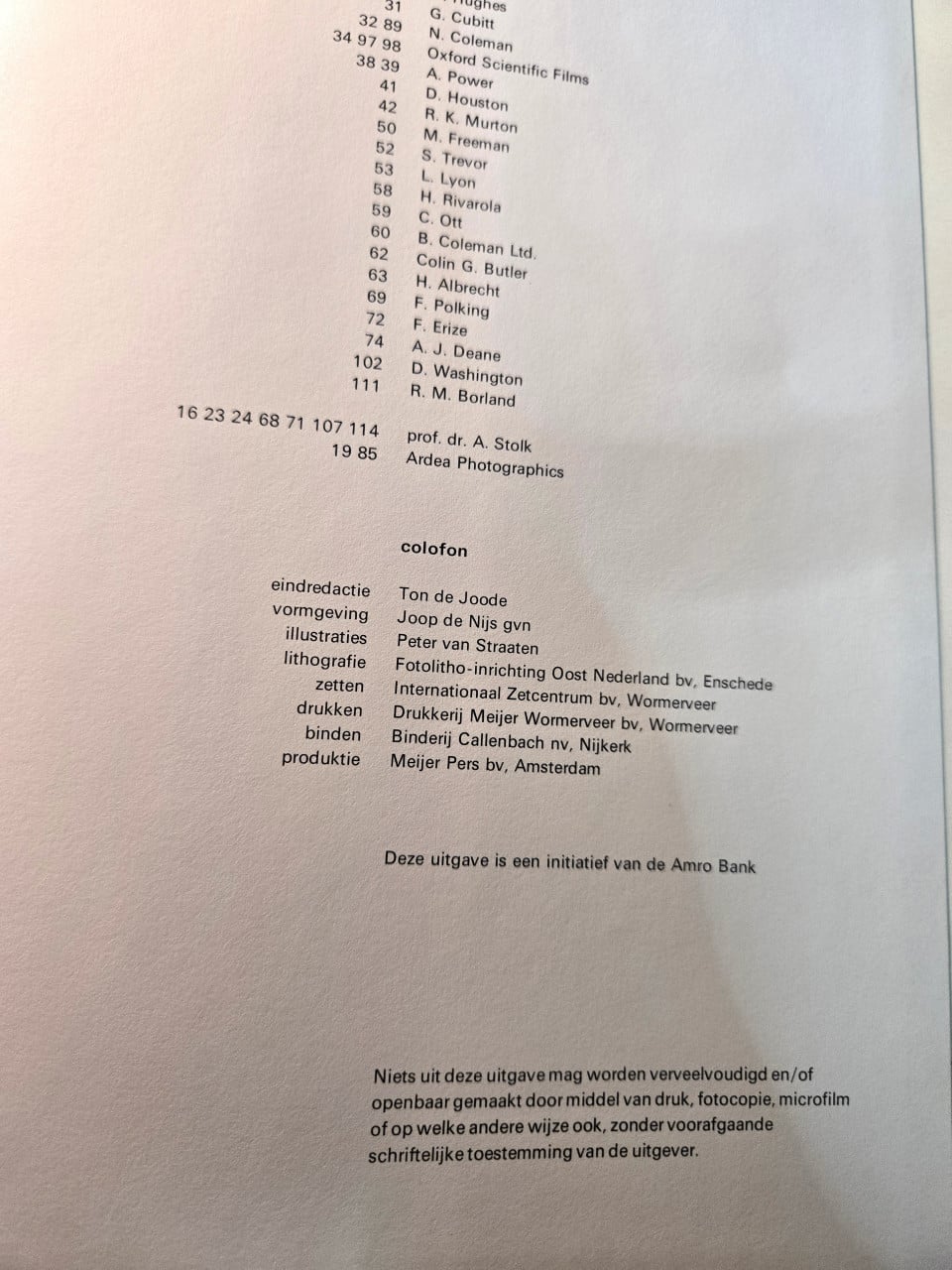 Boek "Van dier tot dier:  1976