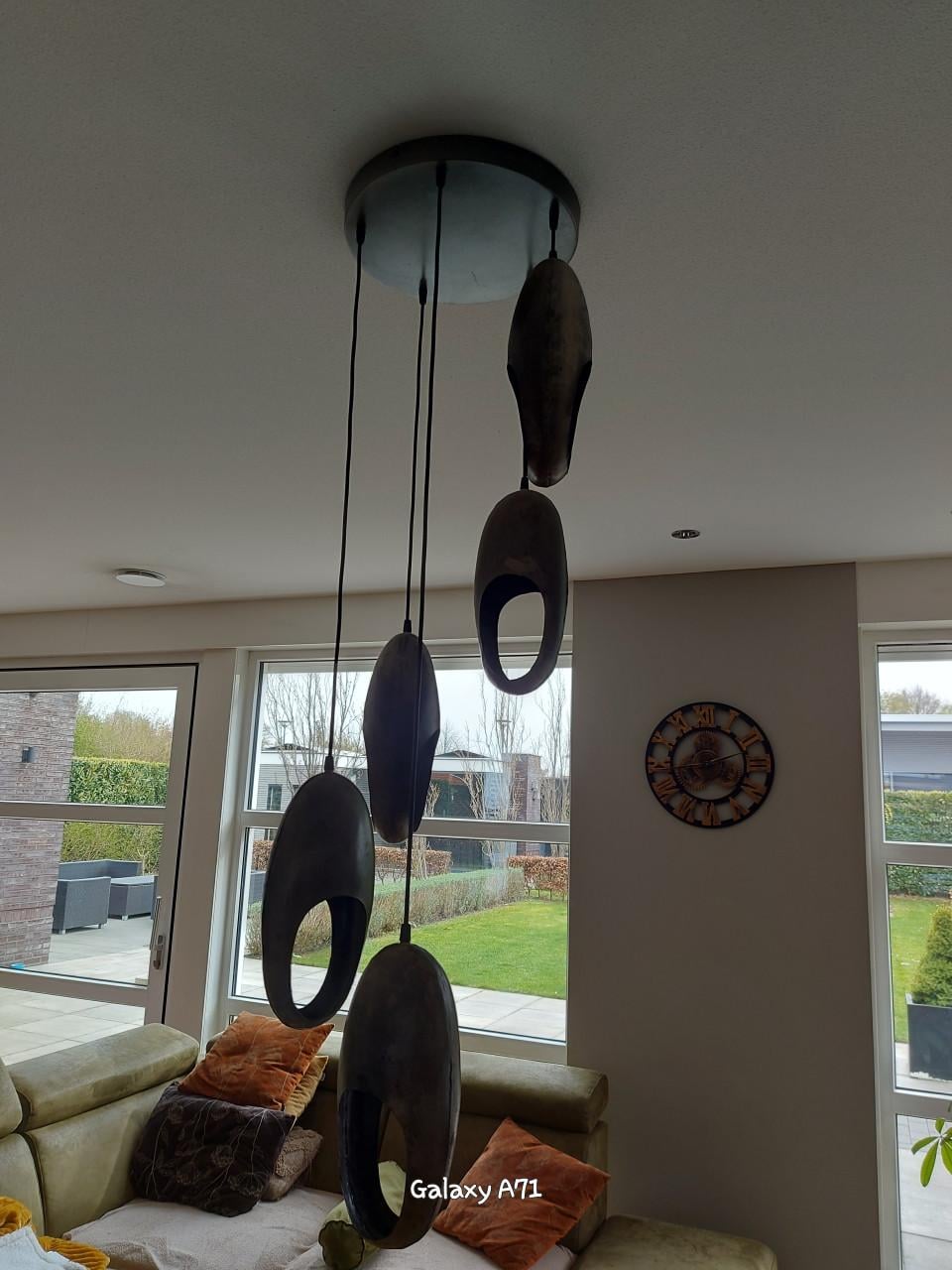 Hanglamp met 5 pendels.