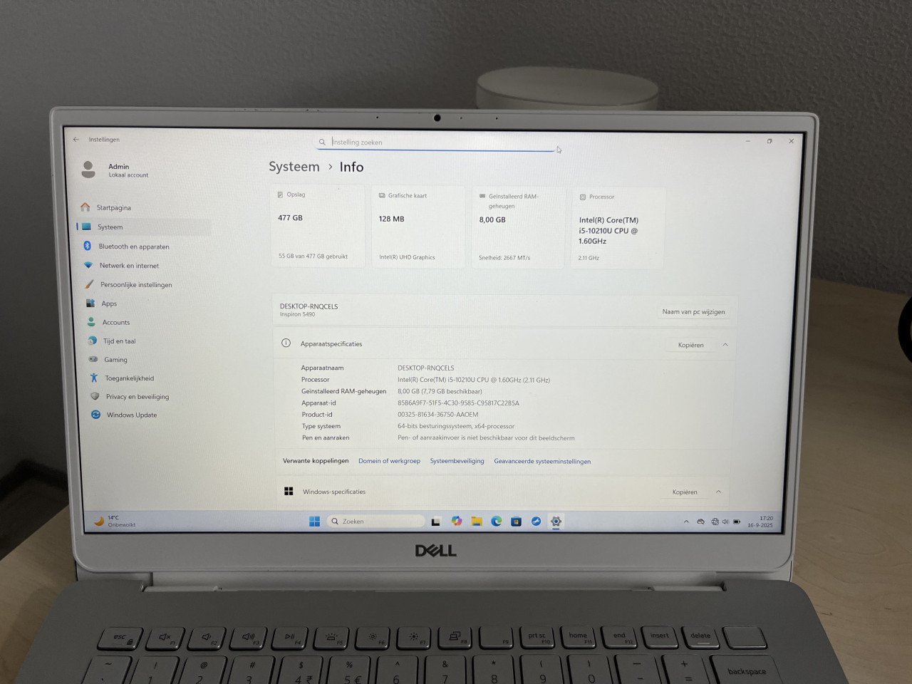 Dell Inspiron laptop