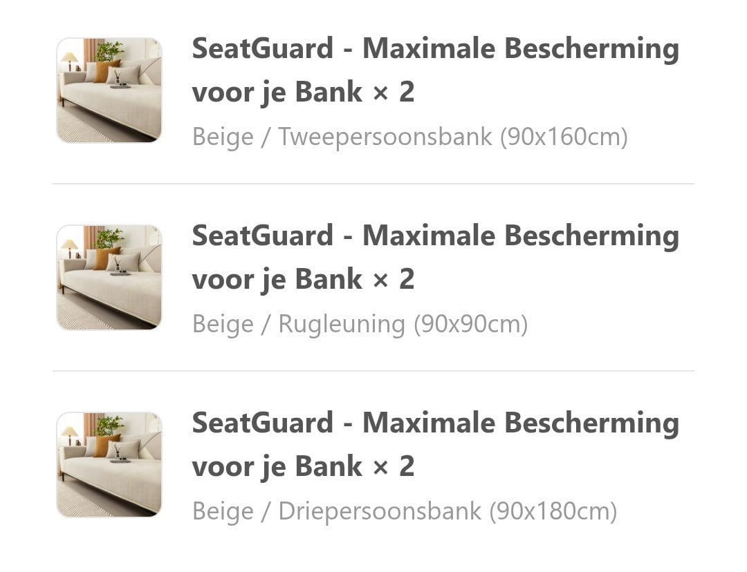 Seatguard (bankbeschermer) beige