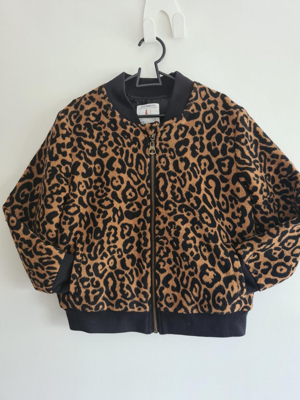 Zara tijgerprint voor/najaar gevoerd jackje  Maat 128