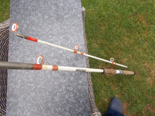 Tweedelige boothengel, lengte 220 cm w.g. 250 gram