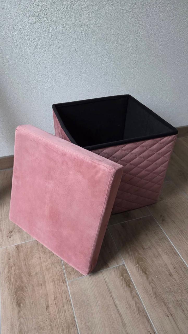 🥰 Oudroze Opvouwbare Opbergpoef