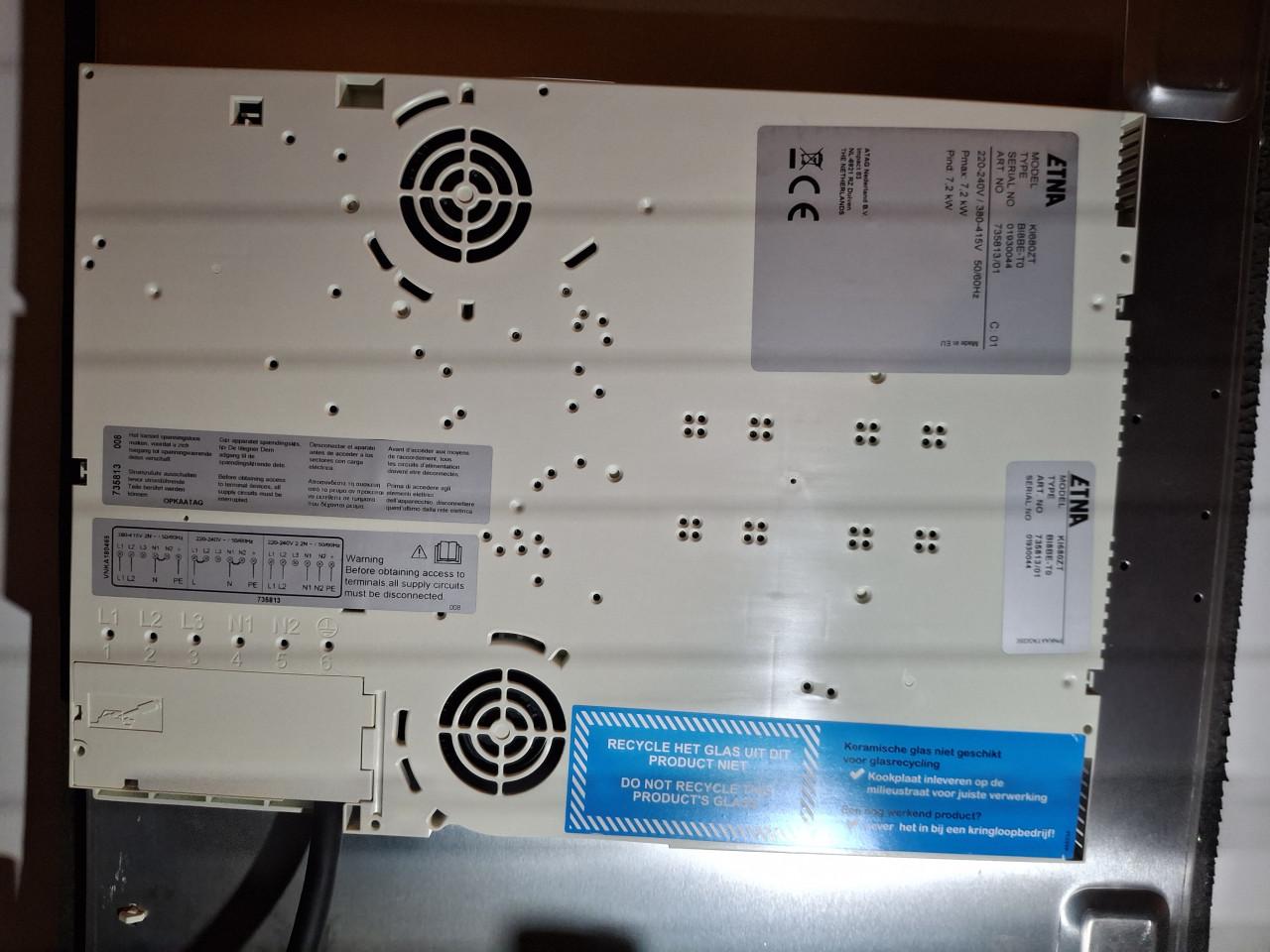 Inductie kookplaat 5 jaar oud