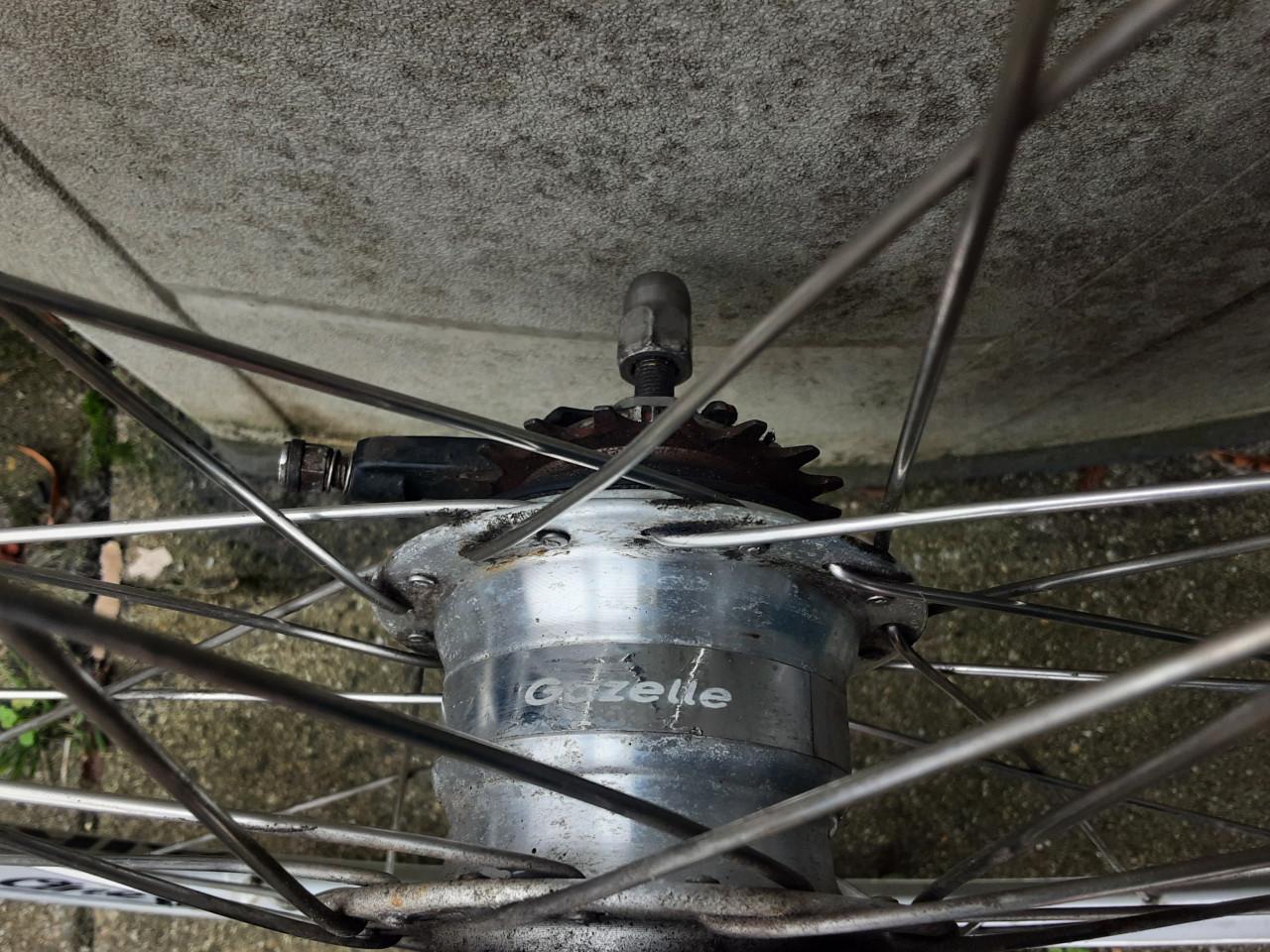 Gazelle 28 inch nexus achterwiel, 7 speed,rollerbrake rem