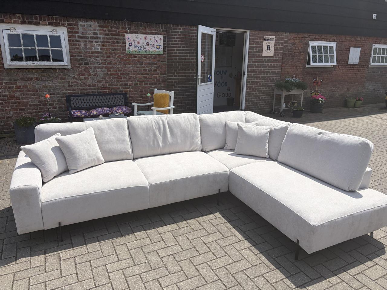 Beige hoekbank