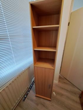 Draai spiegelkast 1 kant opbergruimte anderekant een grote passpiegel