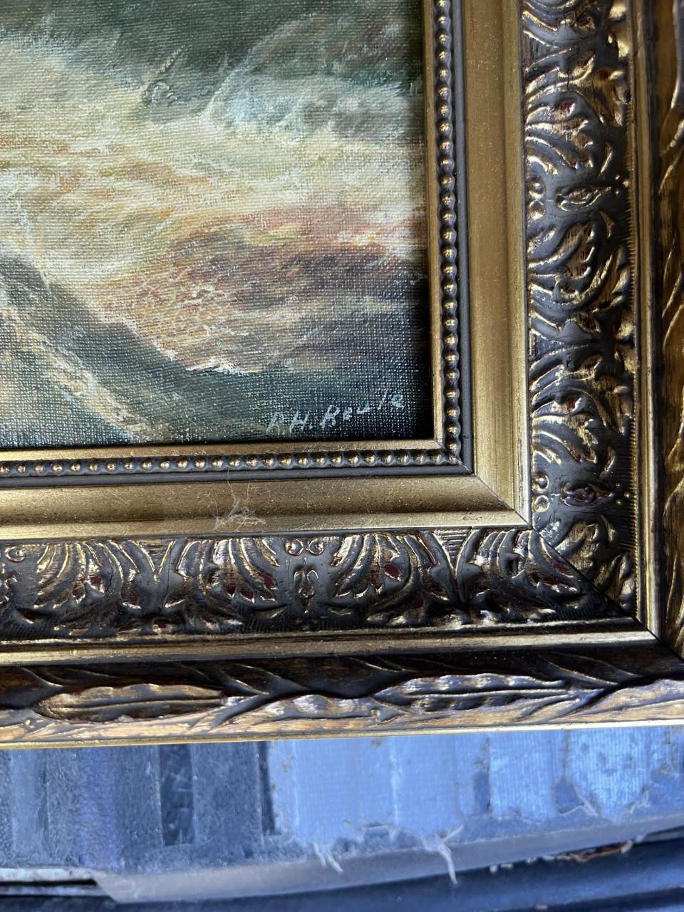 Schilderij " op de doggersbank" met mooie lijst