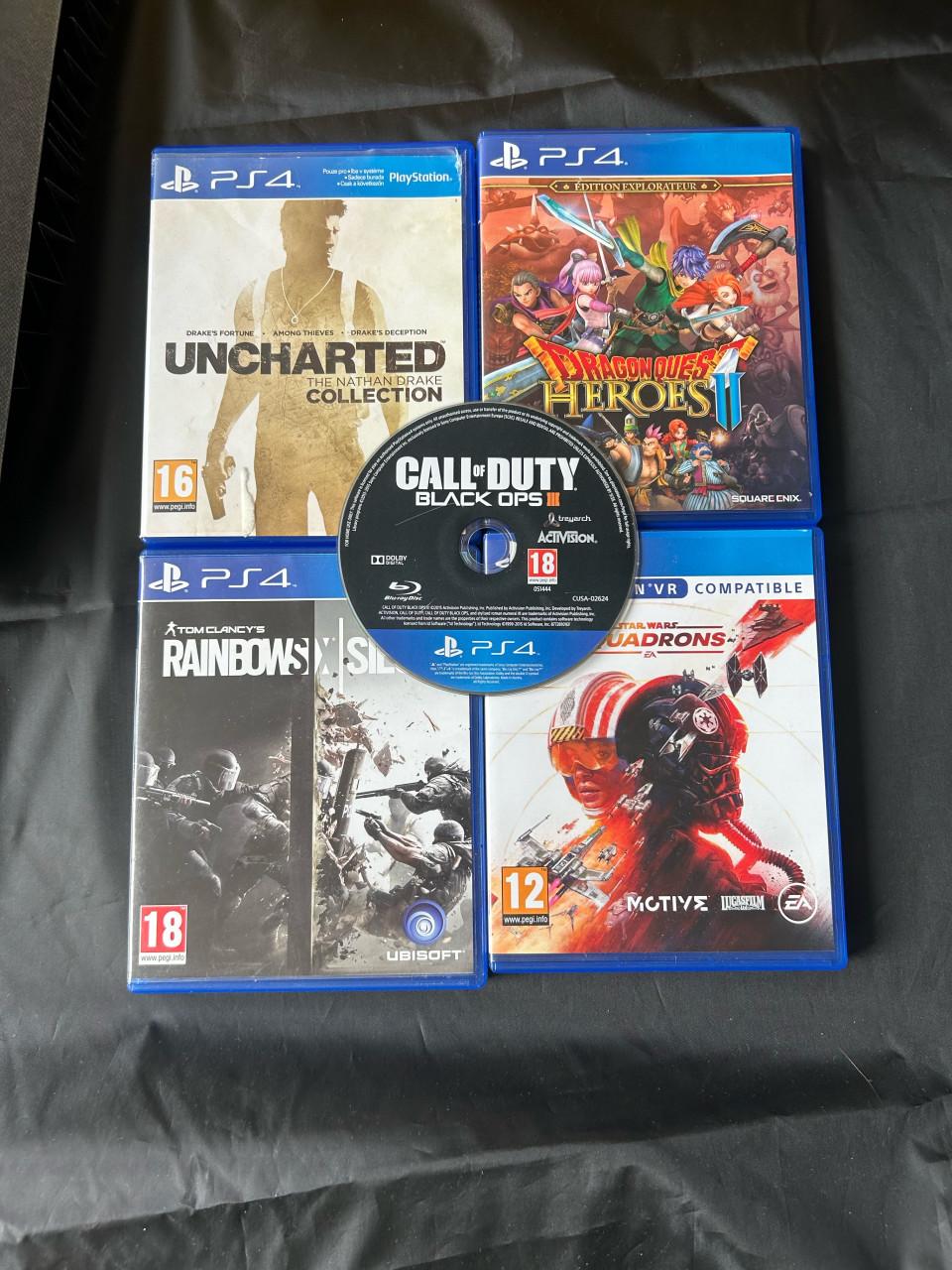 Playstation 4 slim 500 gb + 1 controller + 5 games