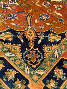 🧡Schitterend Sfeervol Kleurrijk Handgeknoopt Vloerkleed uit India🧡