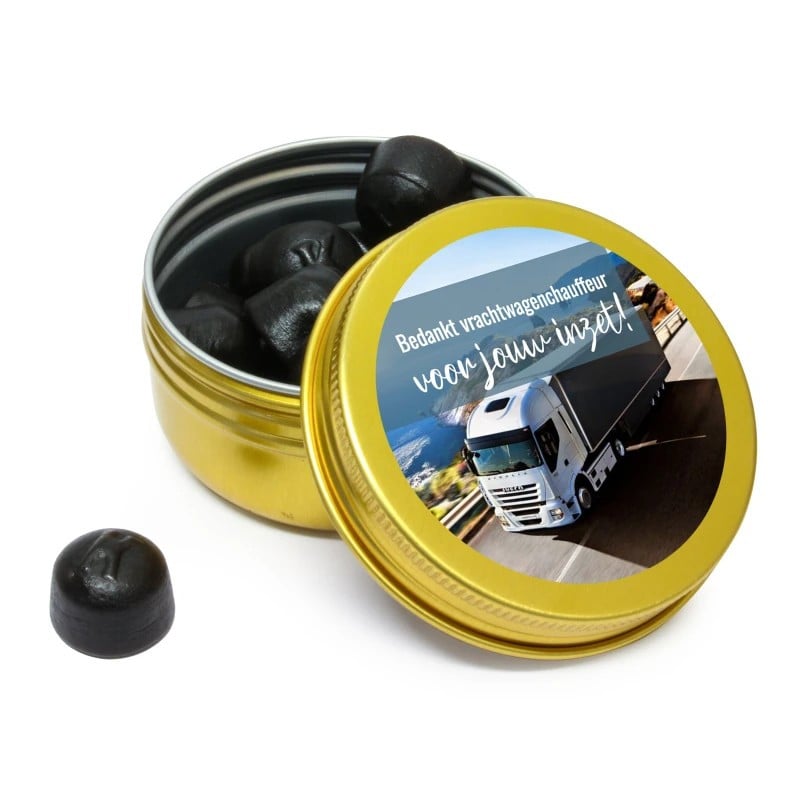 Bedankje een vrachtwagen cadeau doosje