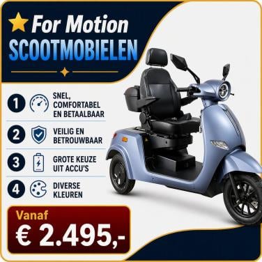 ⭐ For Motion Scootmobielen – Snel, Comfortabel en Betaalbaar
