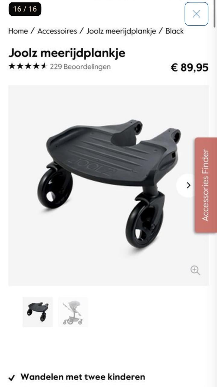 Perfecte Joolz Day+ Kinderwagenset. Kleur Brilliant Black.