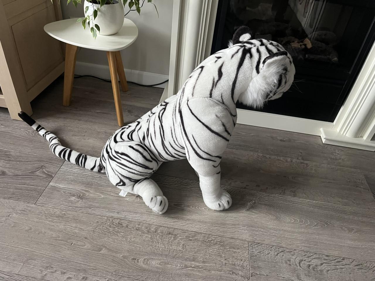 Tijger wit knuffel 100 cm.