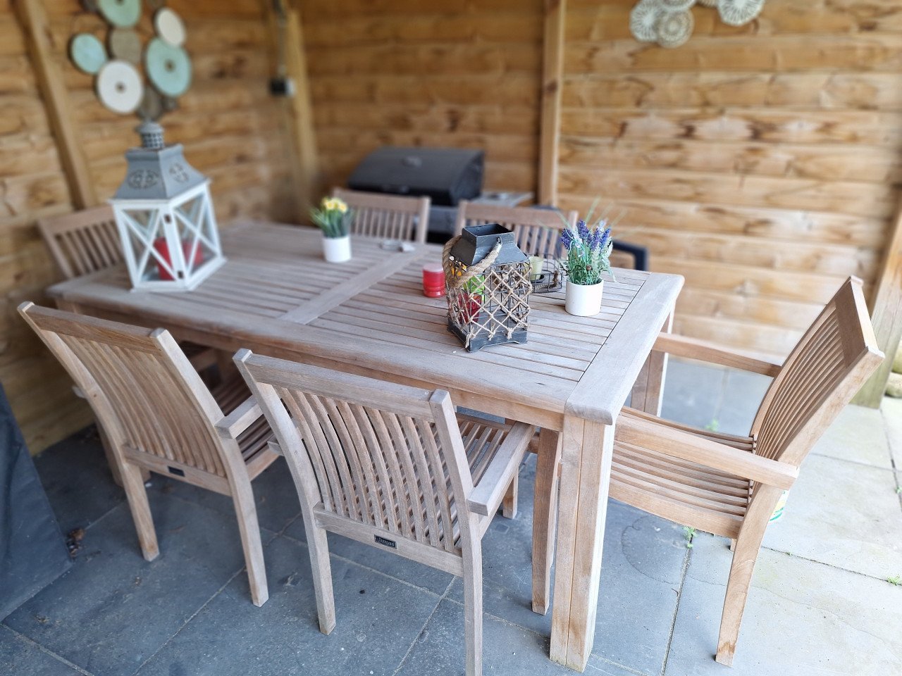 Teakhouten tuinset