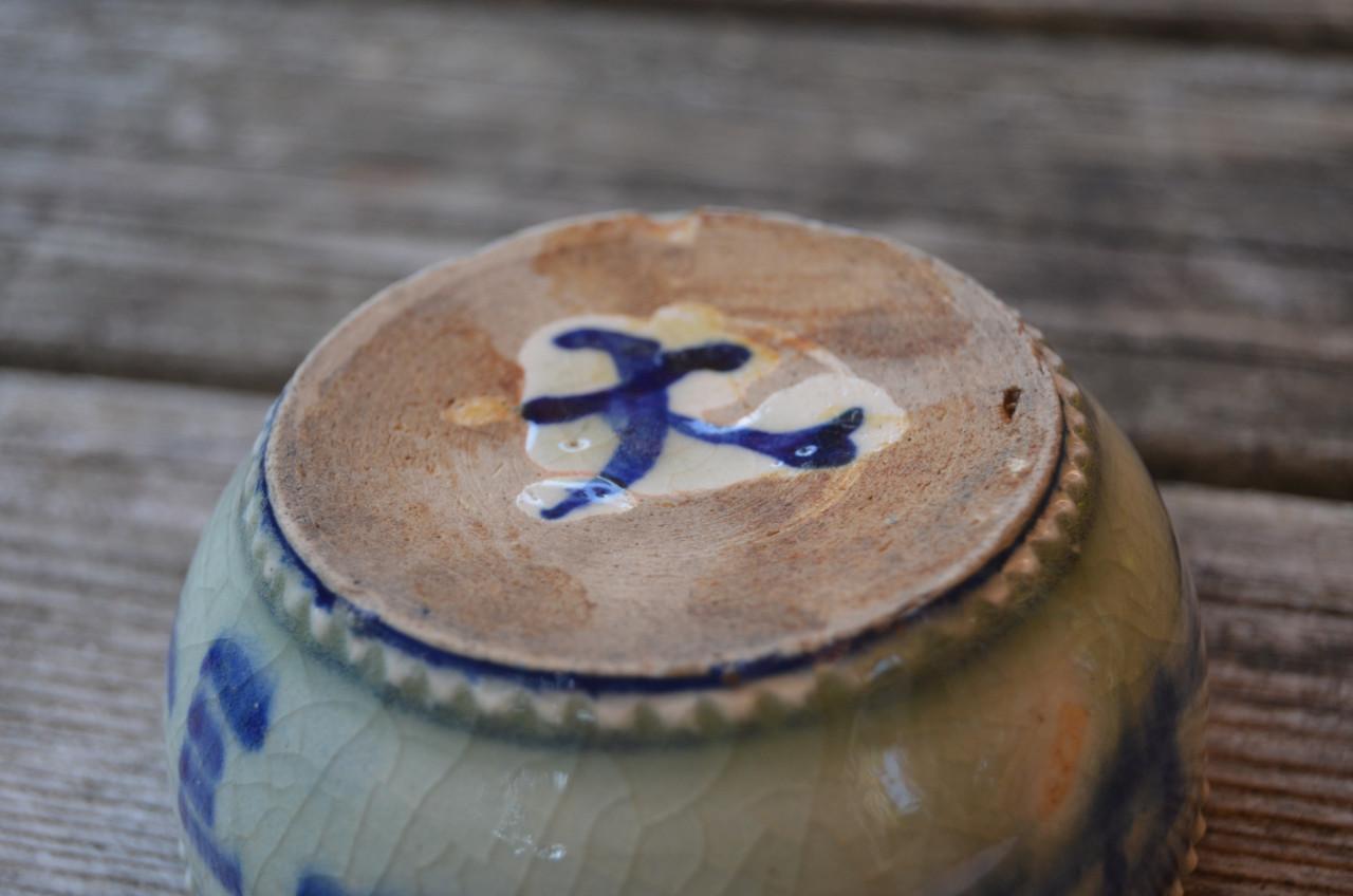 Klein Chinees blauw-wit porseleinen penseelwassertje
