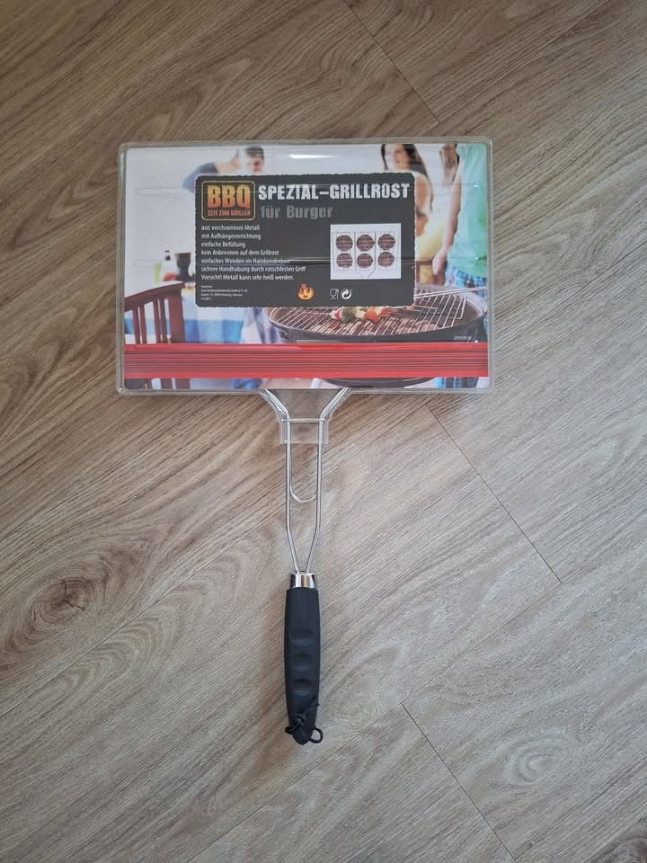 BBQ Grillrooster voor hamburgers nieuw in de verpakking