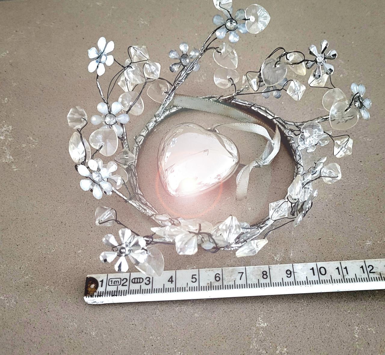 Decoratief stuk, diamantjes met hartje