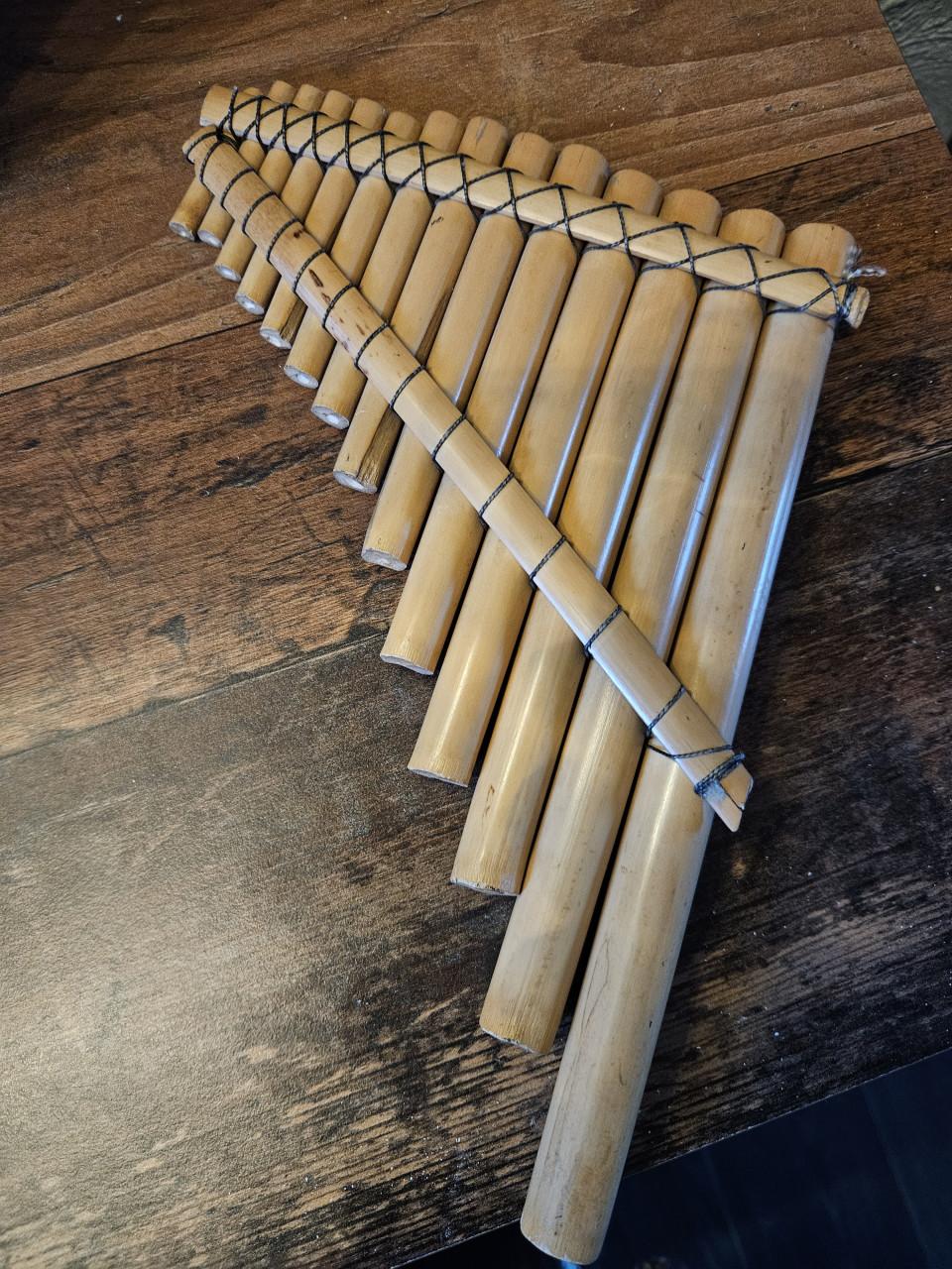 Prachtige Panfluit van Bamboe - Handgemaakt Muziekinstrument
