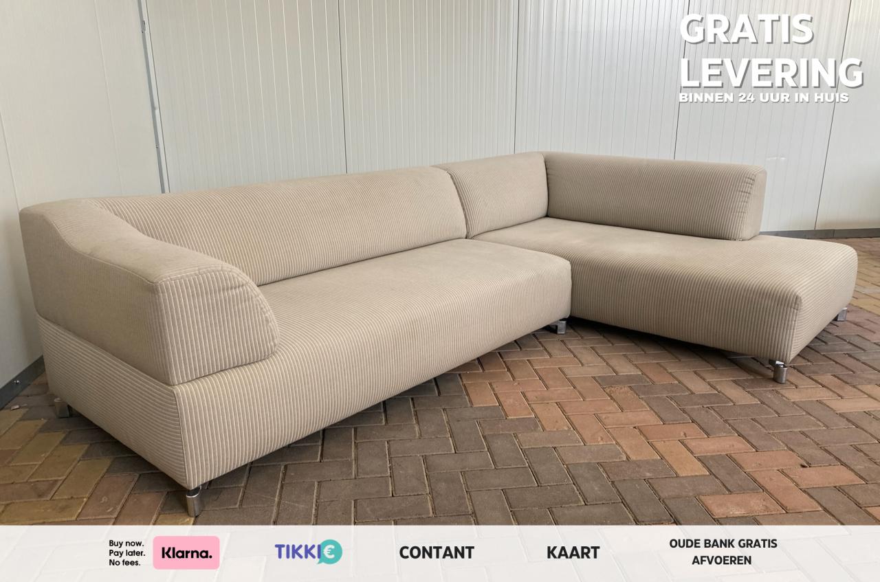 Leolux Faya Lobi Design Hoekbank-Luxe Ribstof-Iconisch Nederlands Design