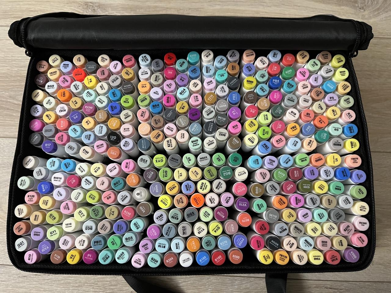 Ohuhu markers set 320 (brush & fine) - NIEUWE STAAT