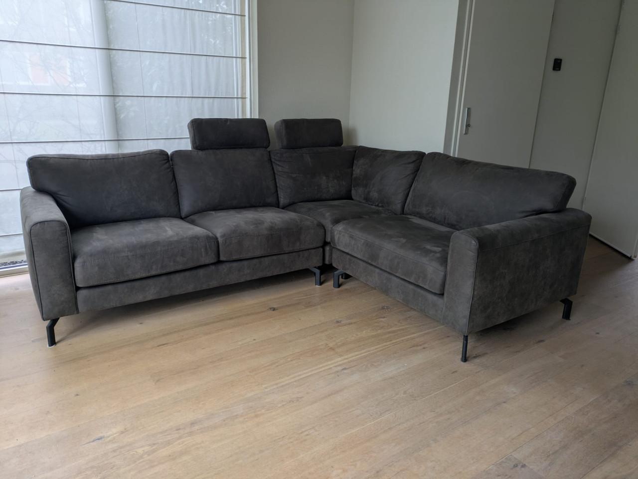 Hoekbank antraciet
