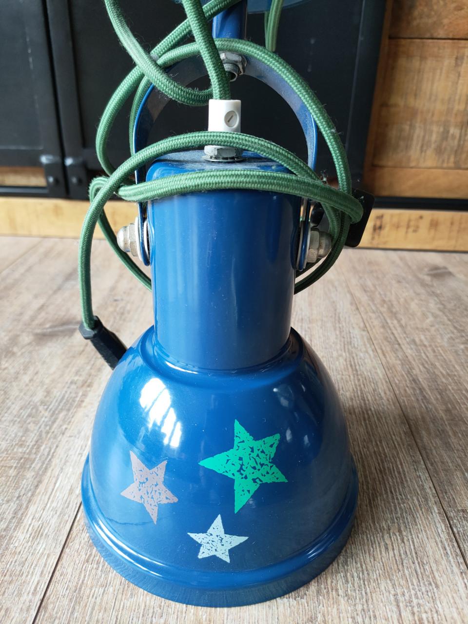 2 mooie blauwe 'lief' lampen