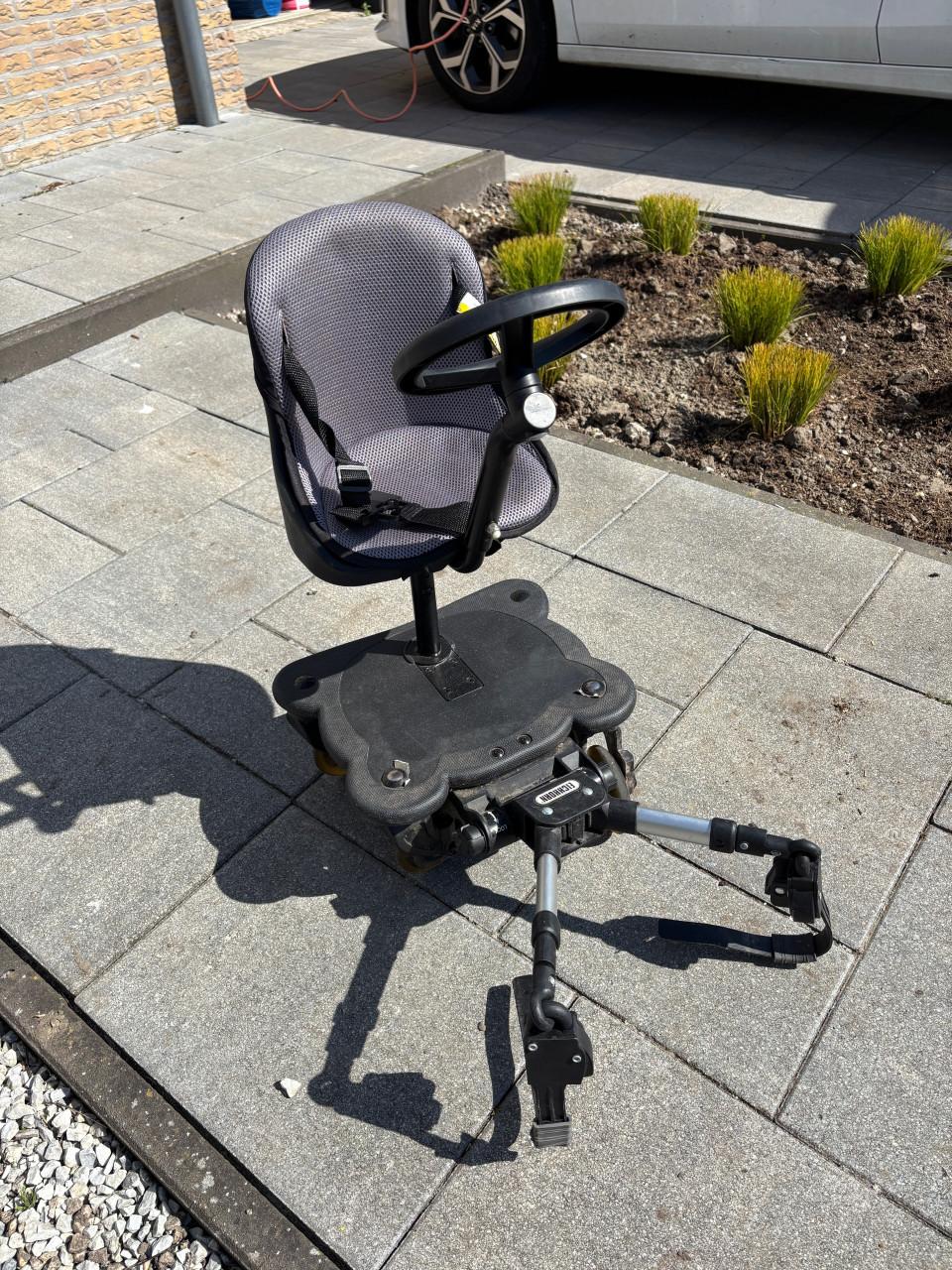 Meerijplank met zitje voor kinderwagen