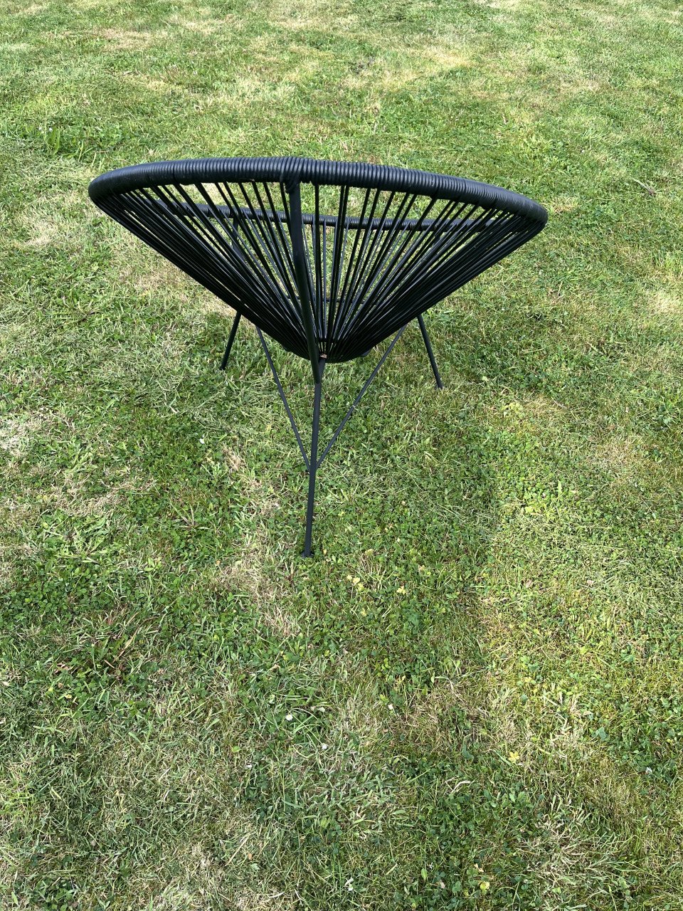 Ronde zwarte tuinstoel