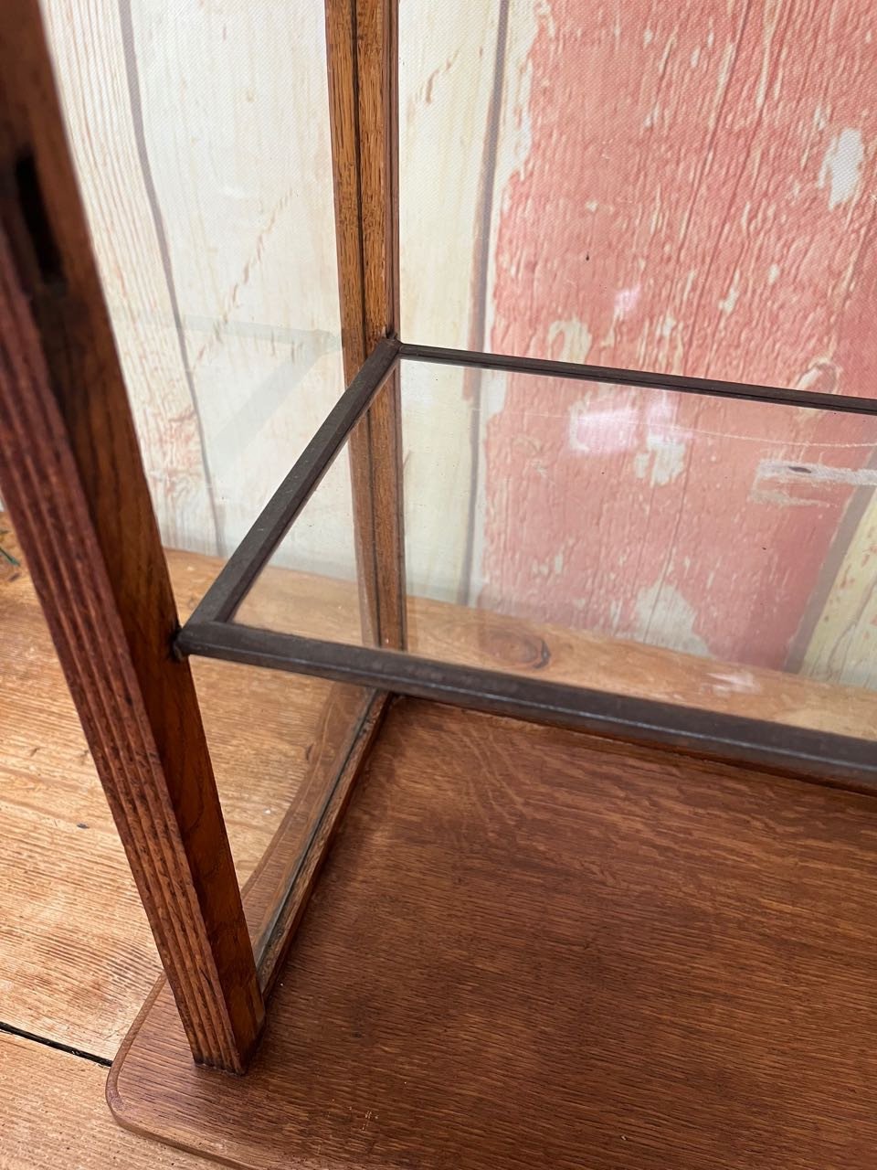 Oud Eiken Vitrine kastje No 733