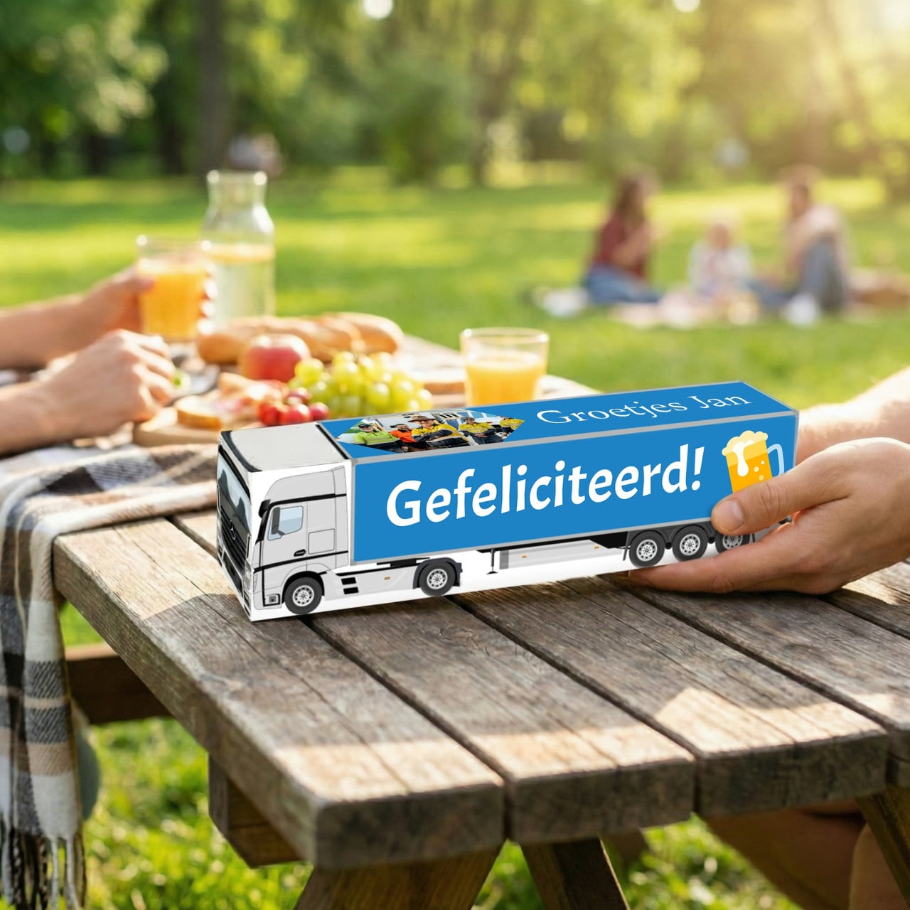 Bedankje een vrachtwagen cadeau doosje