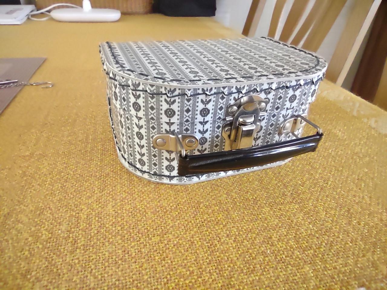 Mooi klein opbergkoffertje in Zeeuws Klederdracht patroon.