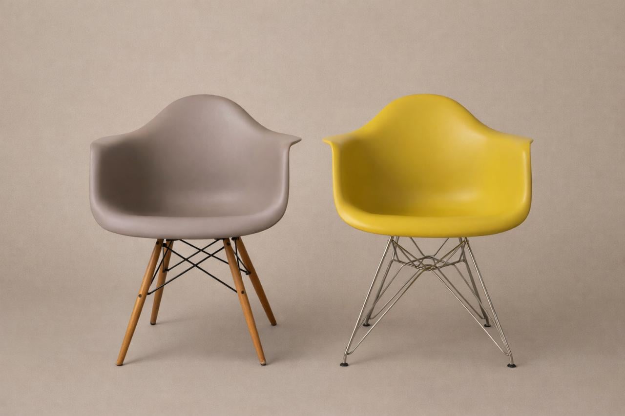 Vitra Eames Stoelen DAW en DAR designstoelen