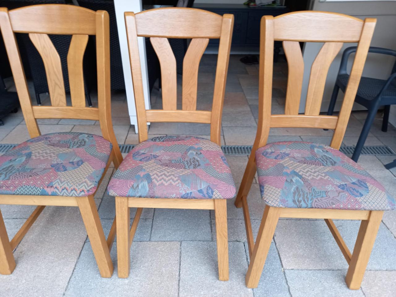 6 eiken eetkamerstoelen