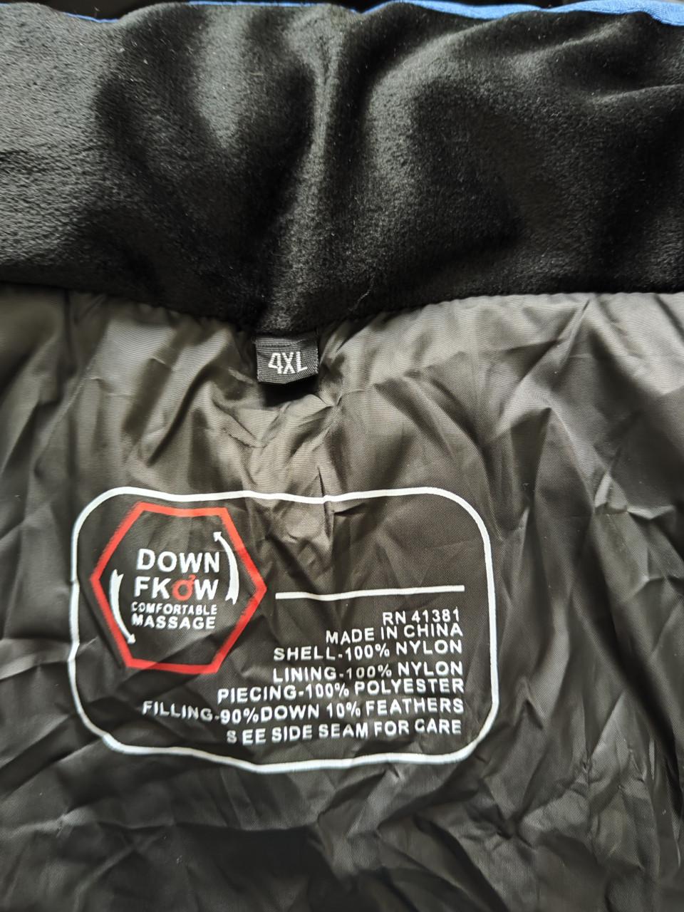 Nieuwe warme herenjas maat 4XL