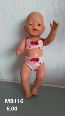 Poppenkleertjes baby born. Bikini. Opbrengst KiKa.