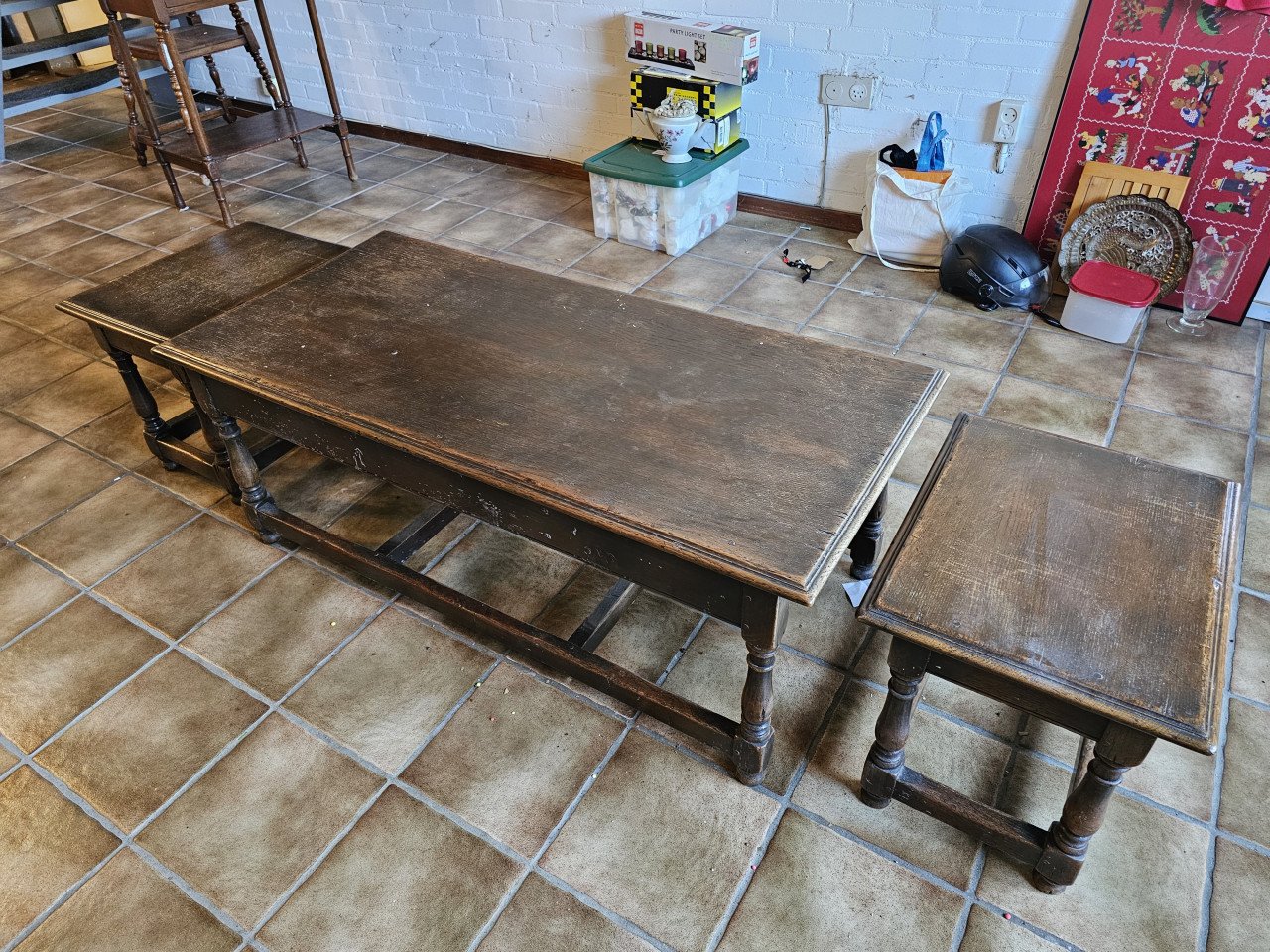 Salontafel met bijzet tafels
