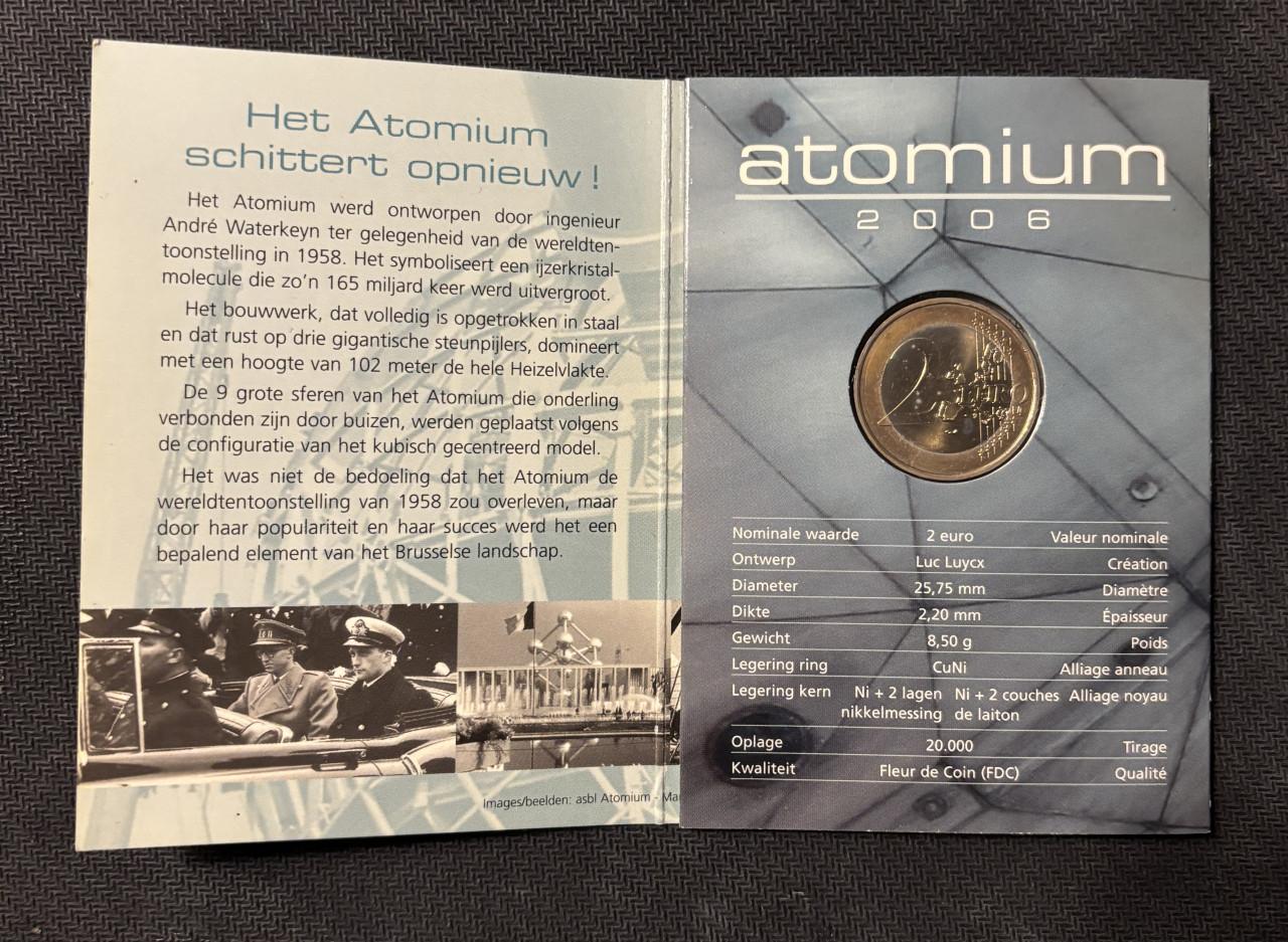 Coincard België 2 euro Atomium