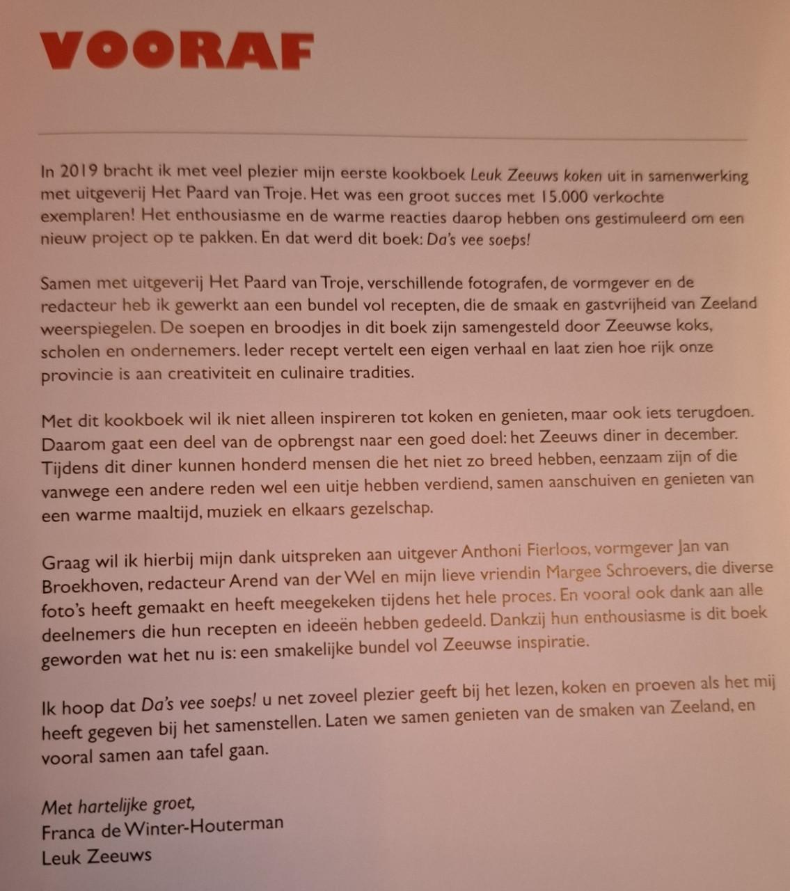 Da’s vee soeps! Zeeuwse soepen & broodjes, door Franca de Winter