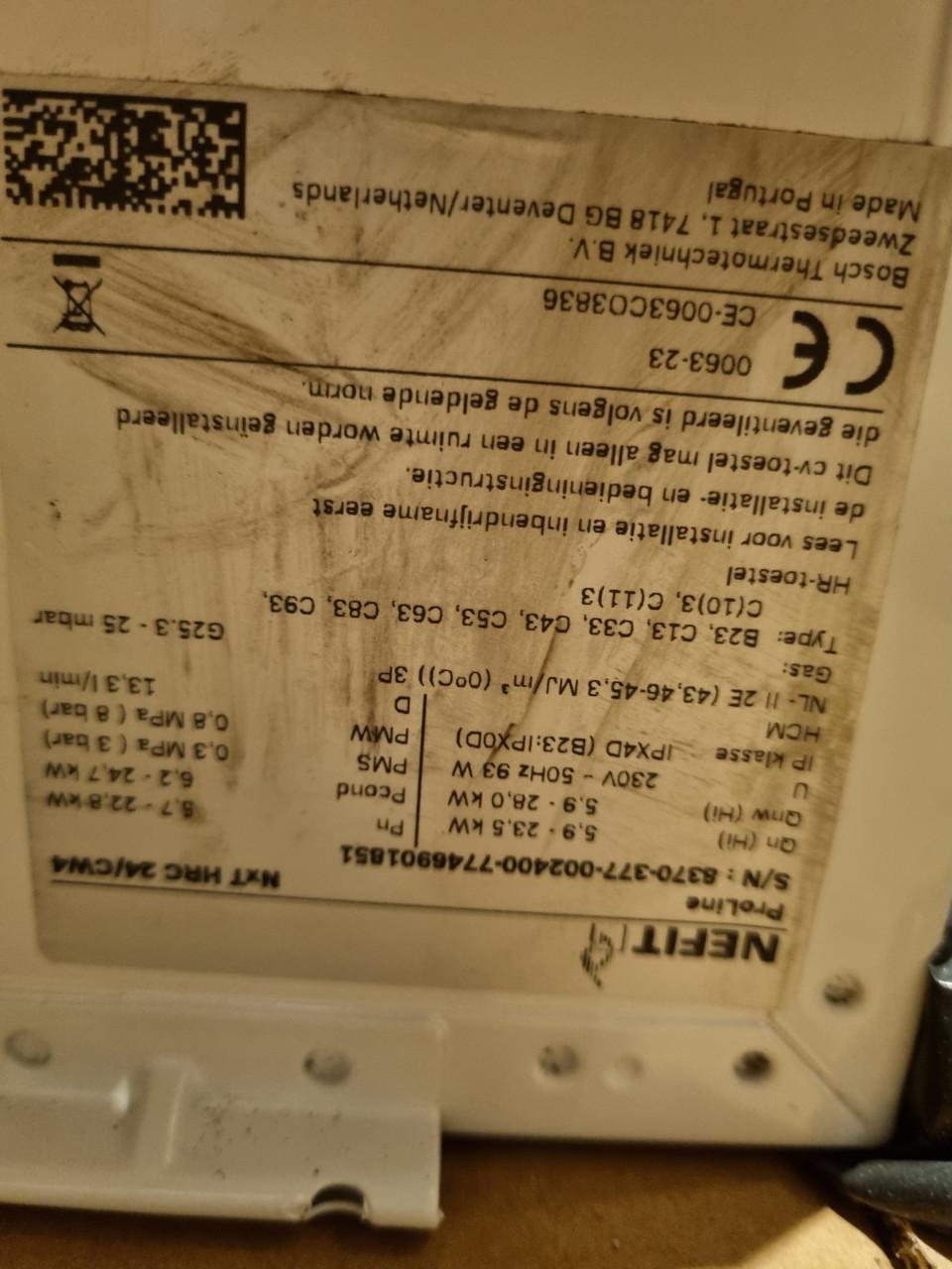 Nefit proline nxt hrc24/cw4