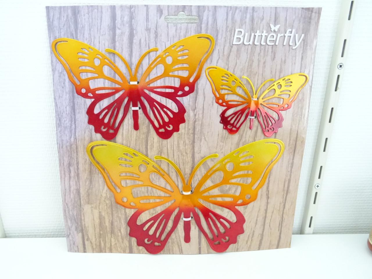 Nieuwe  Metalen   Decoratie  Vlinders   € 3,95 per set ( 2 voor  € 5,90 )