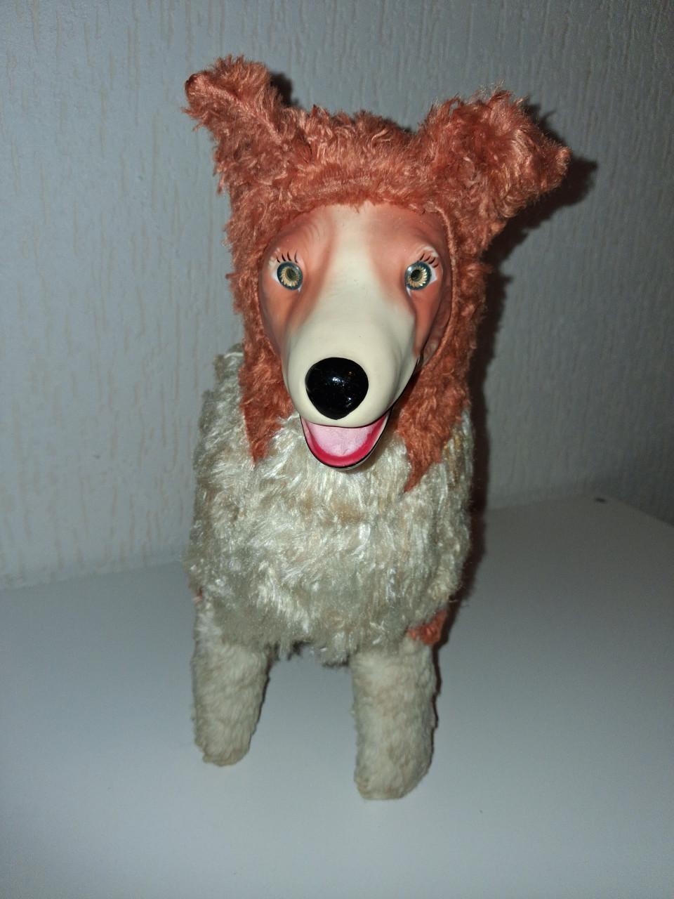 Vintage Lassie Rubberface knuffel Three Mile Toys