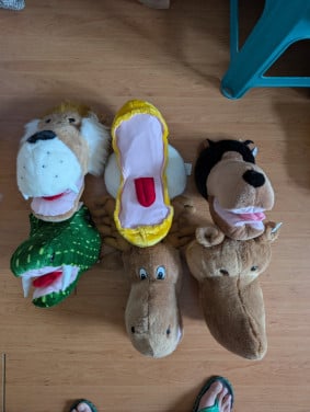 Grote educatieve pluche handspeel poppen voor kinder "Jungle kamer"