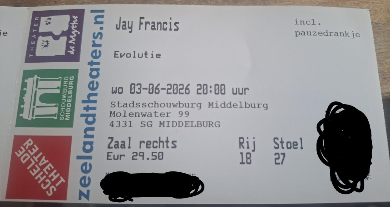 Voorstelling Jay Francis Evolutie